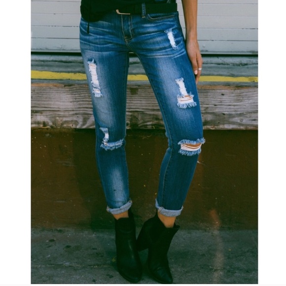 Denim - Last M then sold out!  Distressed Skinny Jeans